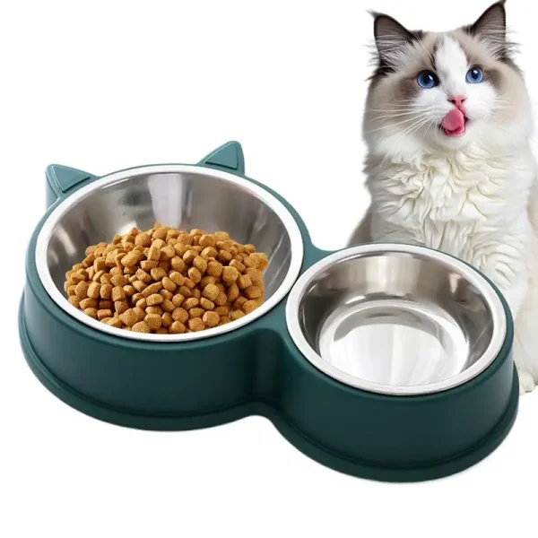 Stainless Steel Cat Food Bowls Non-slip Removable Dog Food Water  bowls
